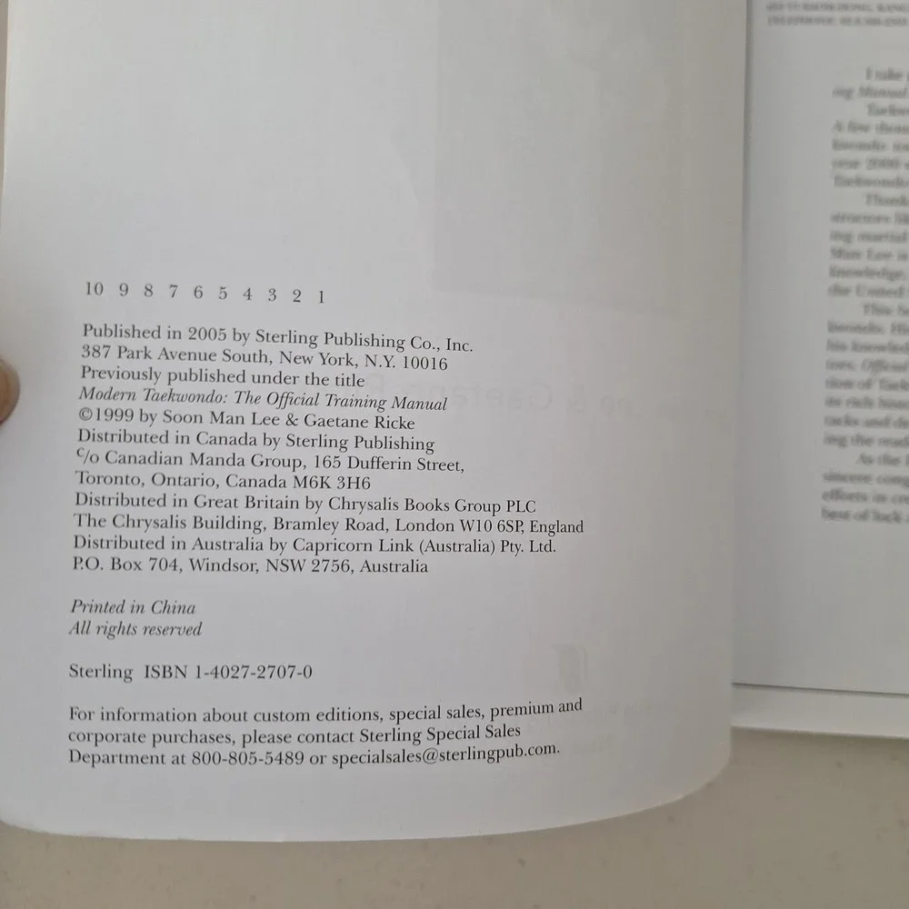 Used Book official taekwondo